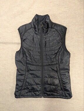 REI Women's Pertex Black Zip Up Athletic Running Vest Pockets Like New Medium
